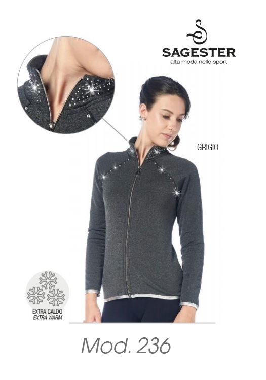 Sagester Thermojacke mit Glitzersteinen – Modell 236