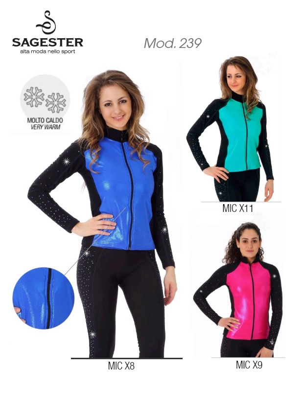 Sagester Eiskunstlaufjacke mit Glitzersteinen – Modell 239